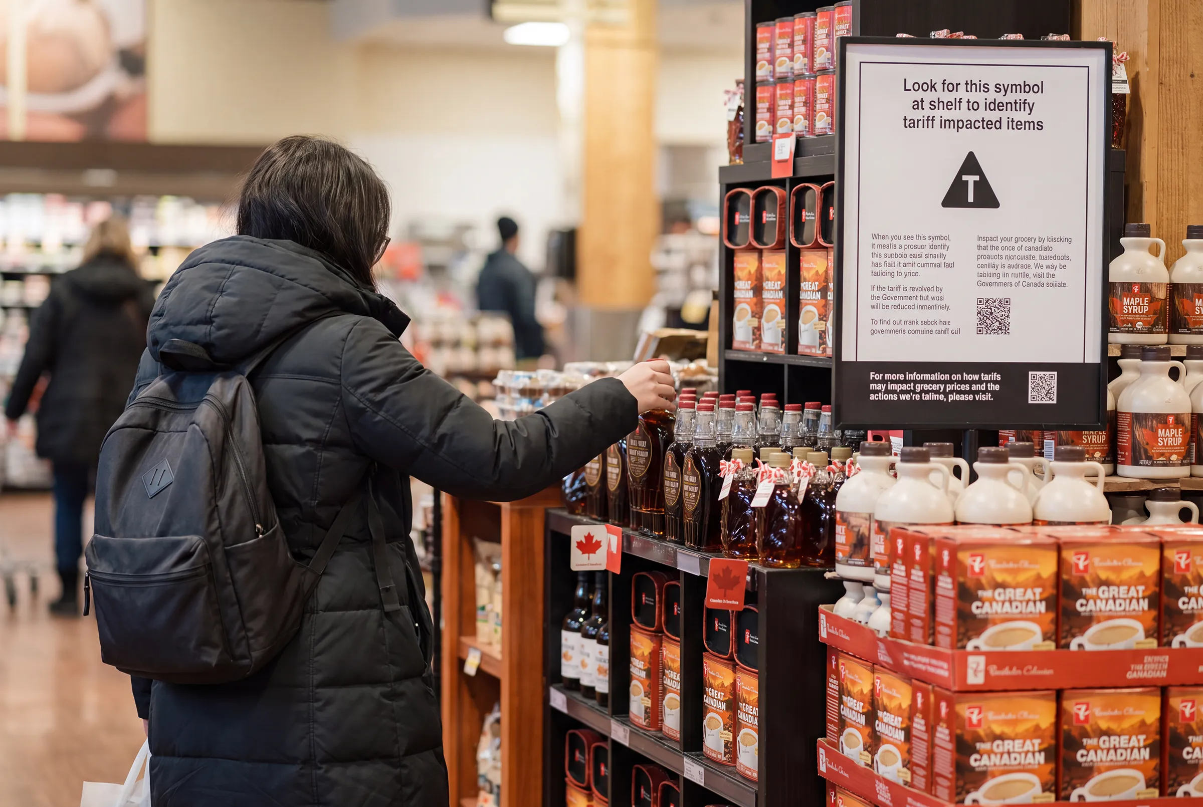Signage to indicate tariff-affected items